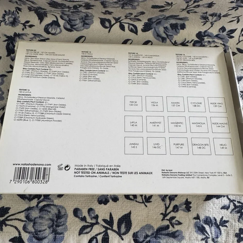 Natasha Denona Lila Eyeshadow Palette - 15 Colors - NIB